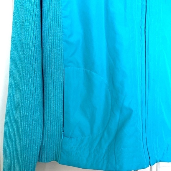 SIGRID OLSEN  Turquoise front zippered Jacket XL NWT $159 - Picture 4 of 9